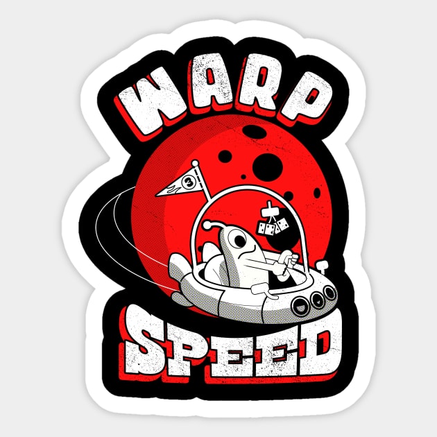 Warp Speed Sticker by Nik Afia designs